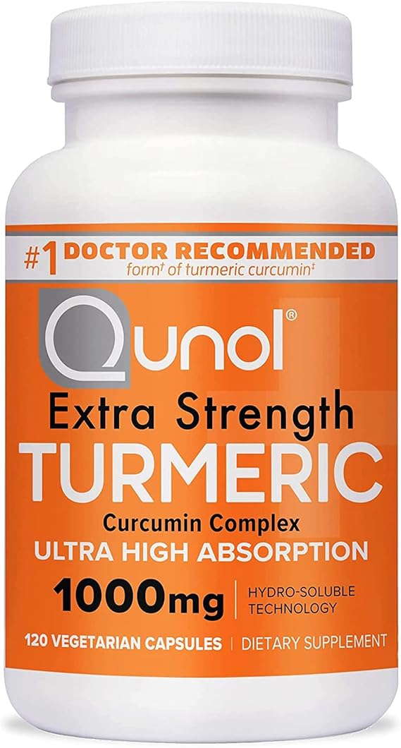 Qunol Extra Strength Turmeric Curcumin Complex 1000 mg – 120 Vegetarian Capsules