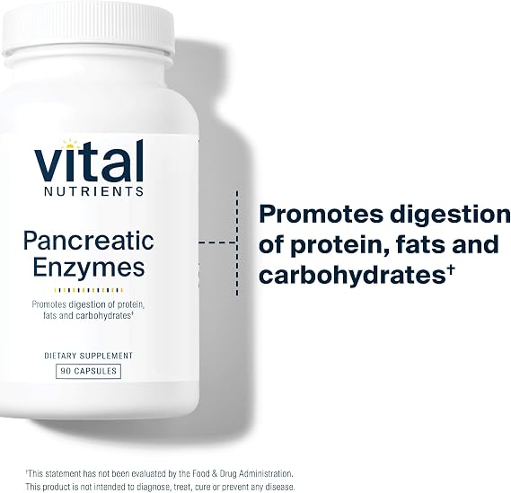 Vital Nutrients Pancreatic Enzymes – Digestive Enzyme Supplement, 90 Capsules
