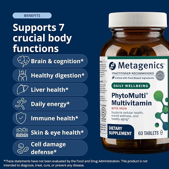 Metagenics PhytoMulti Multivitamin with Iron – 60 Tablets