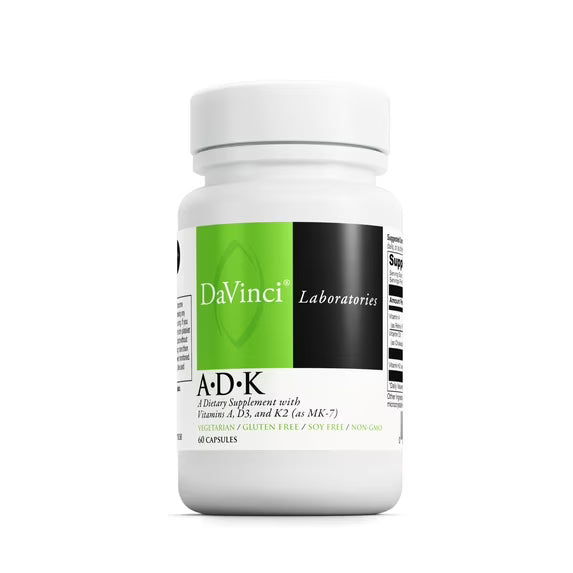 DaVinci Laboratories ADK Vitamin Supplement – Vitamins A, D3 & K2, 60 Capsules