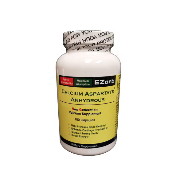 Ezorb Calcium Aspartate Anhydrous – Calcium Supplement, 180 Capsules