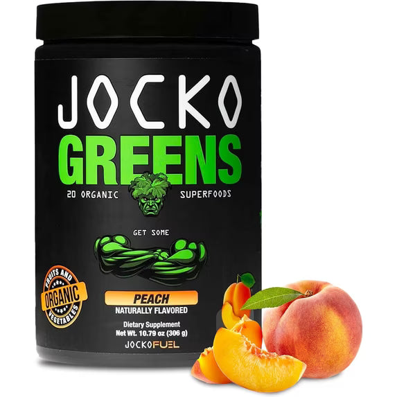 Jocko Fuel Greens Organic Superfood Powder – Peach, 30 Servings